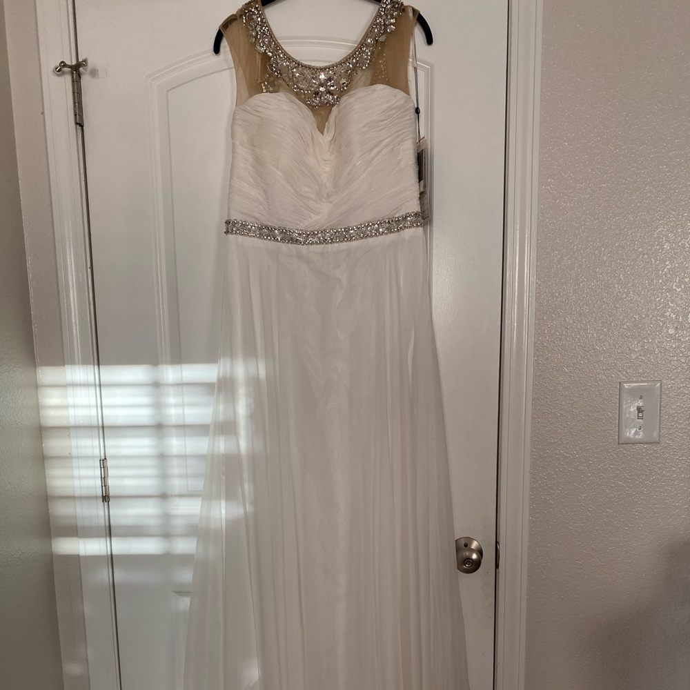 Alyce Paris white gown